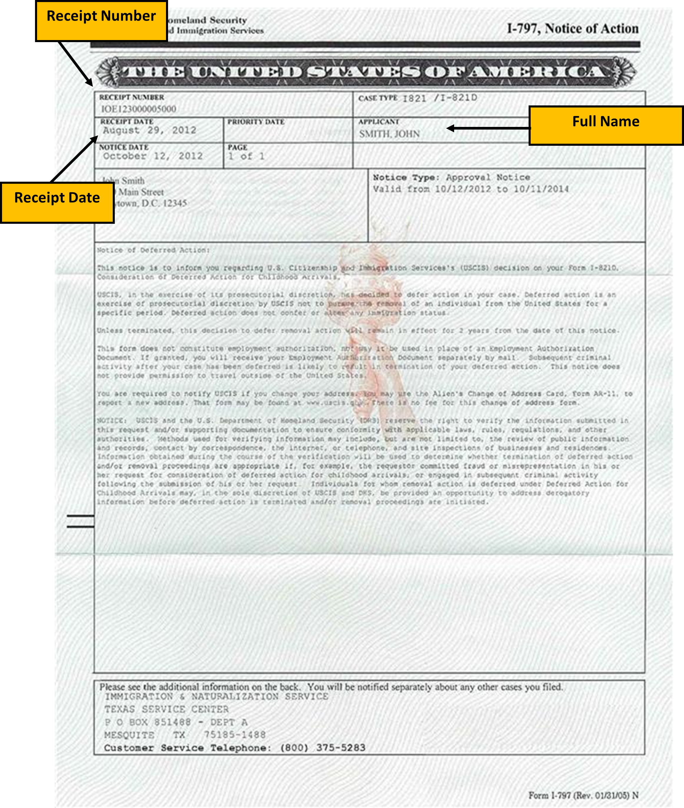 I-797 Notice of Action